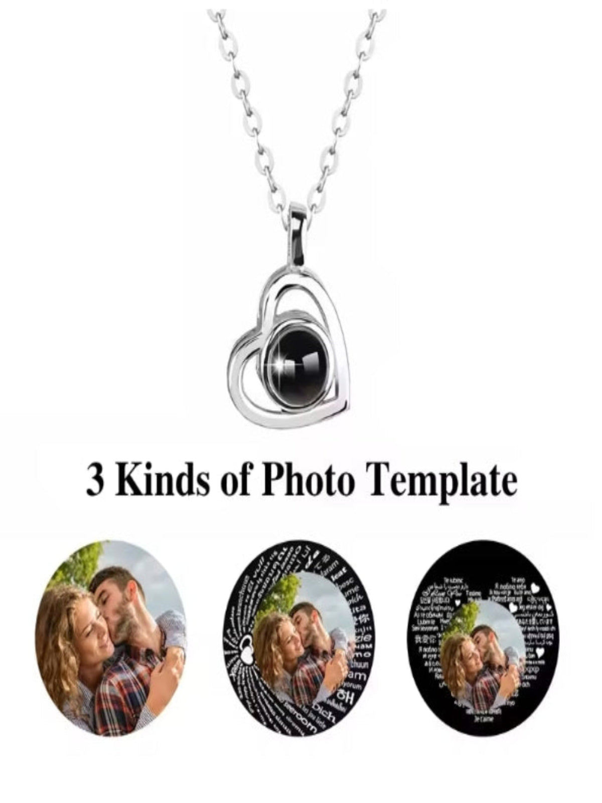 Personalized Heart Photo Necklace