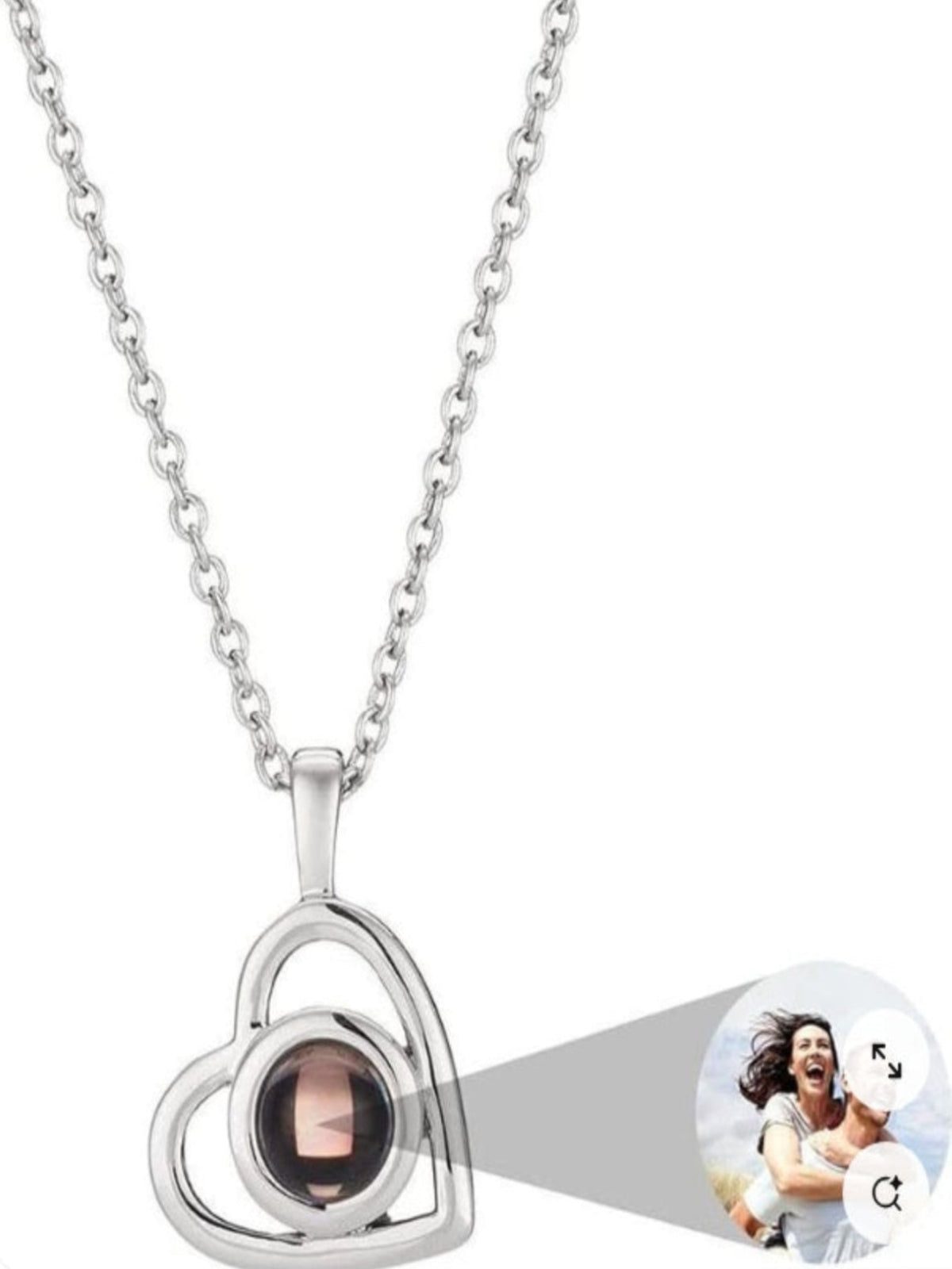 Personalized Heart Photo Necklace