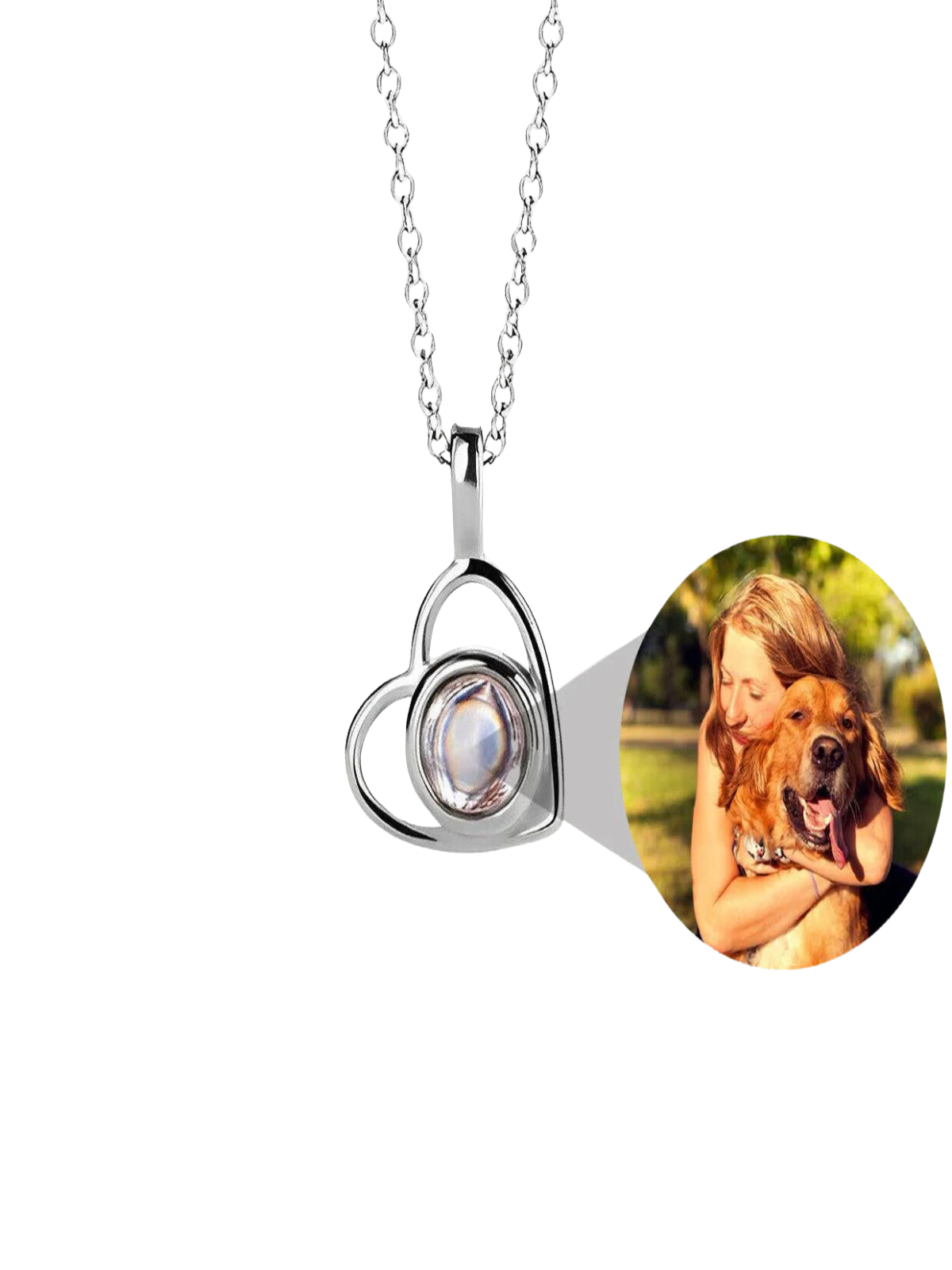 Personalized Heart Photo Necklace