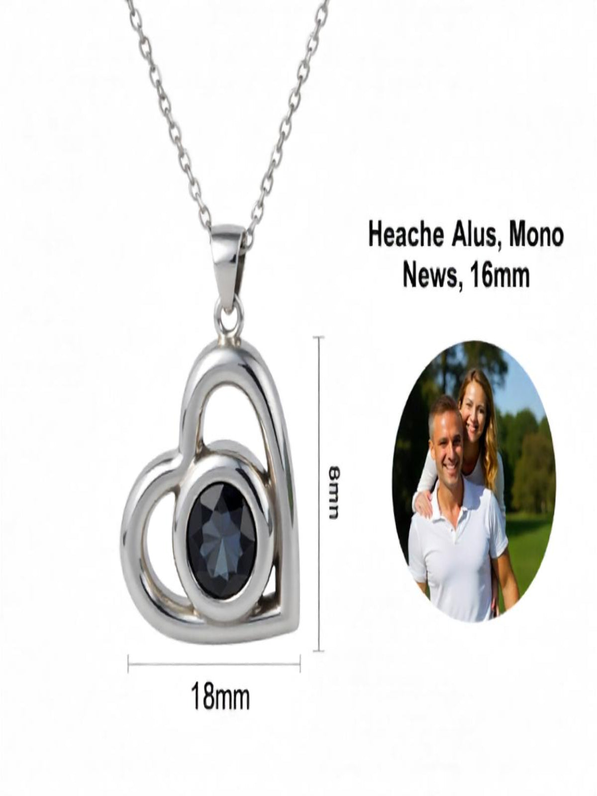 Personalized Heart Photo Necklace